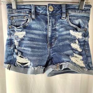 American Eagle size 2 women's high rise short jean shorts